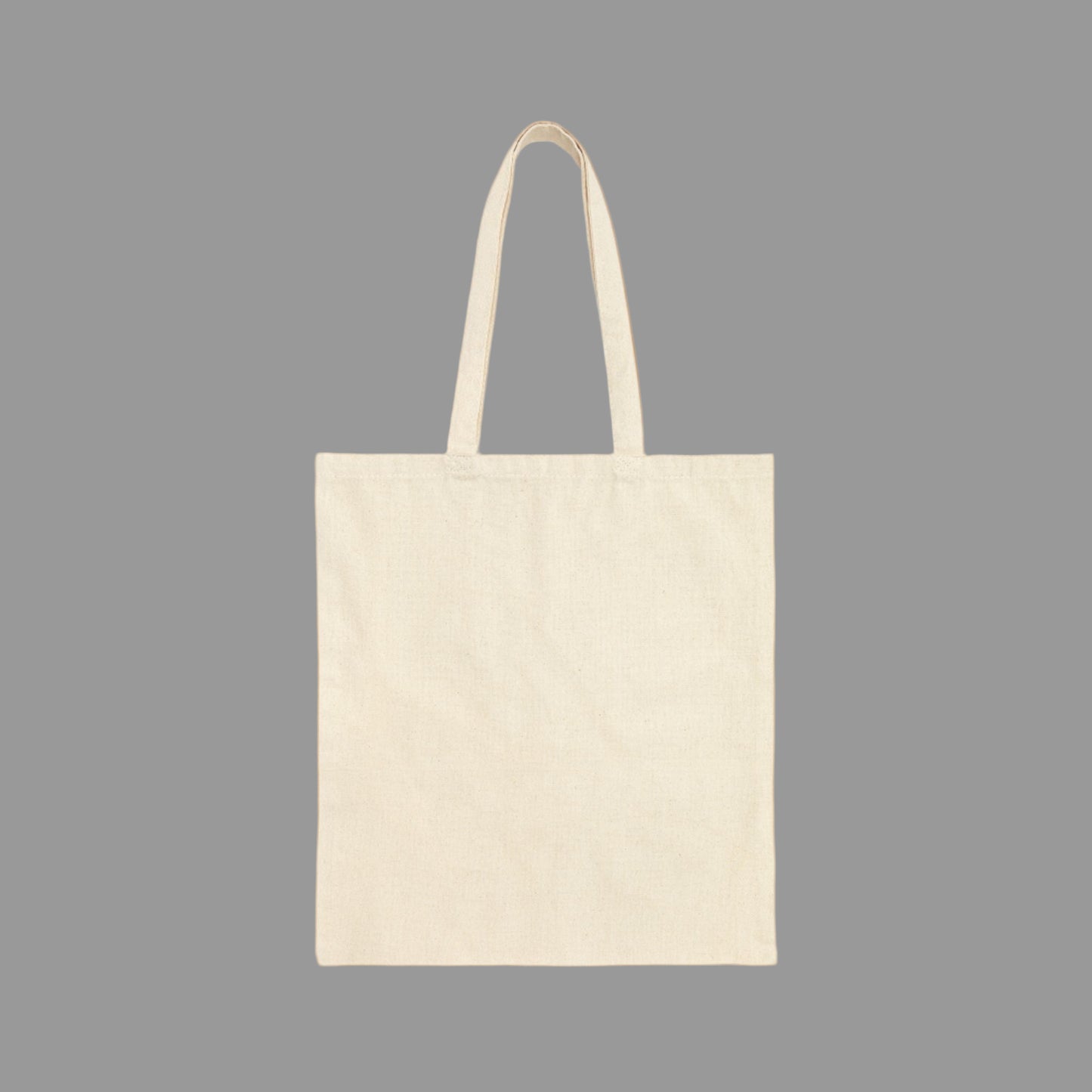 Beige tote bag on a white background