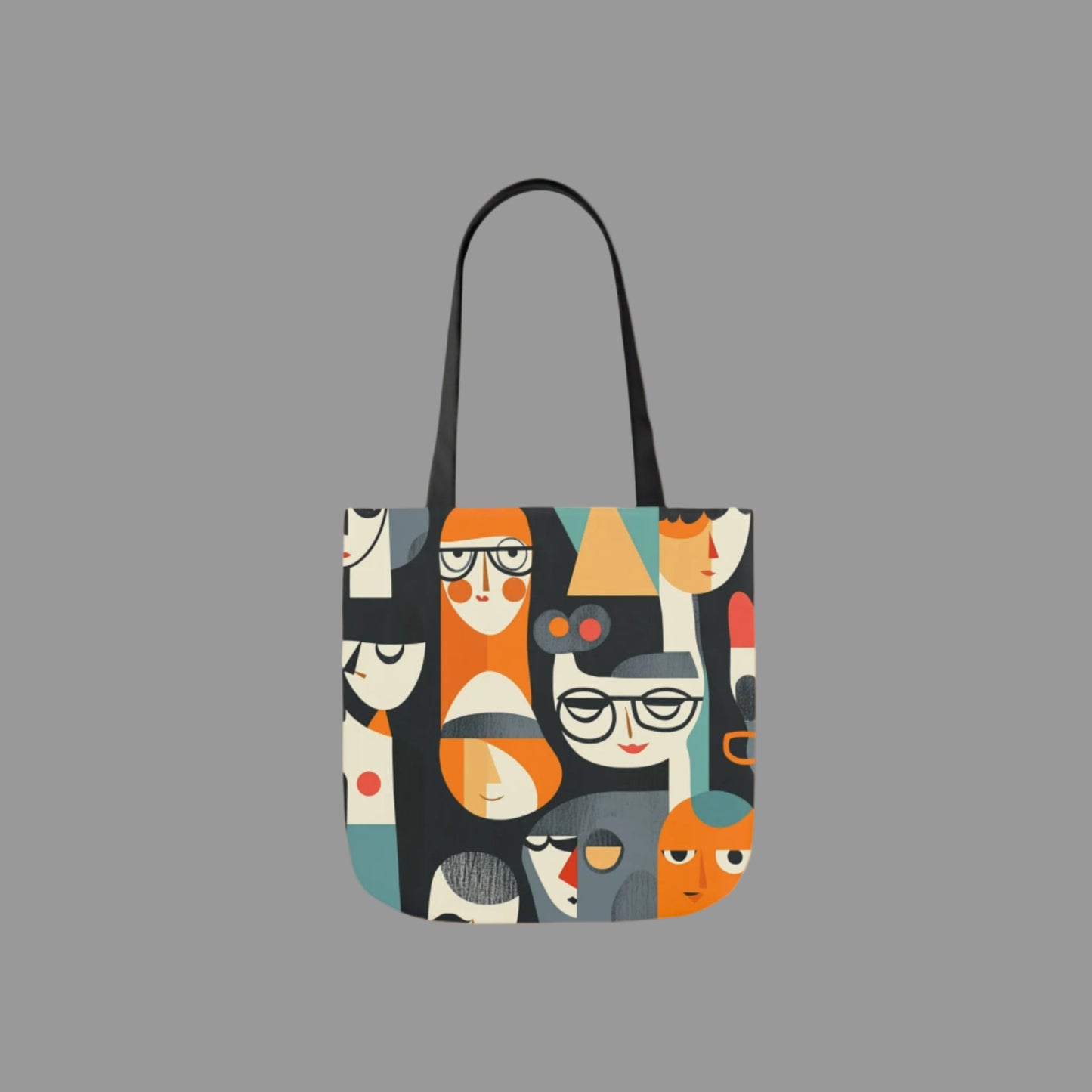 cute characters, face print, shoulder bag, weekend bag, spring time, double side print, all over print tote bag