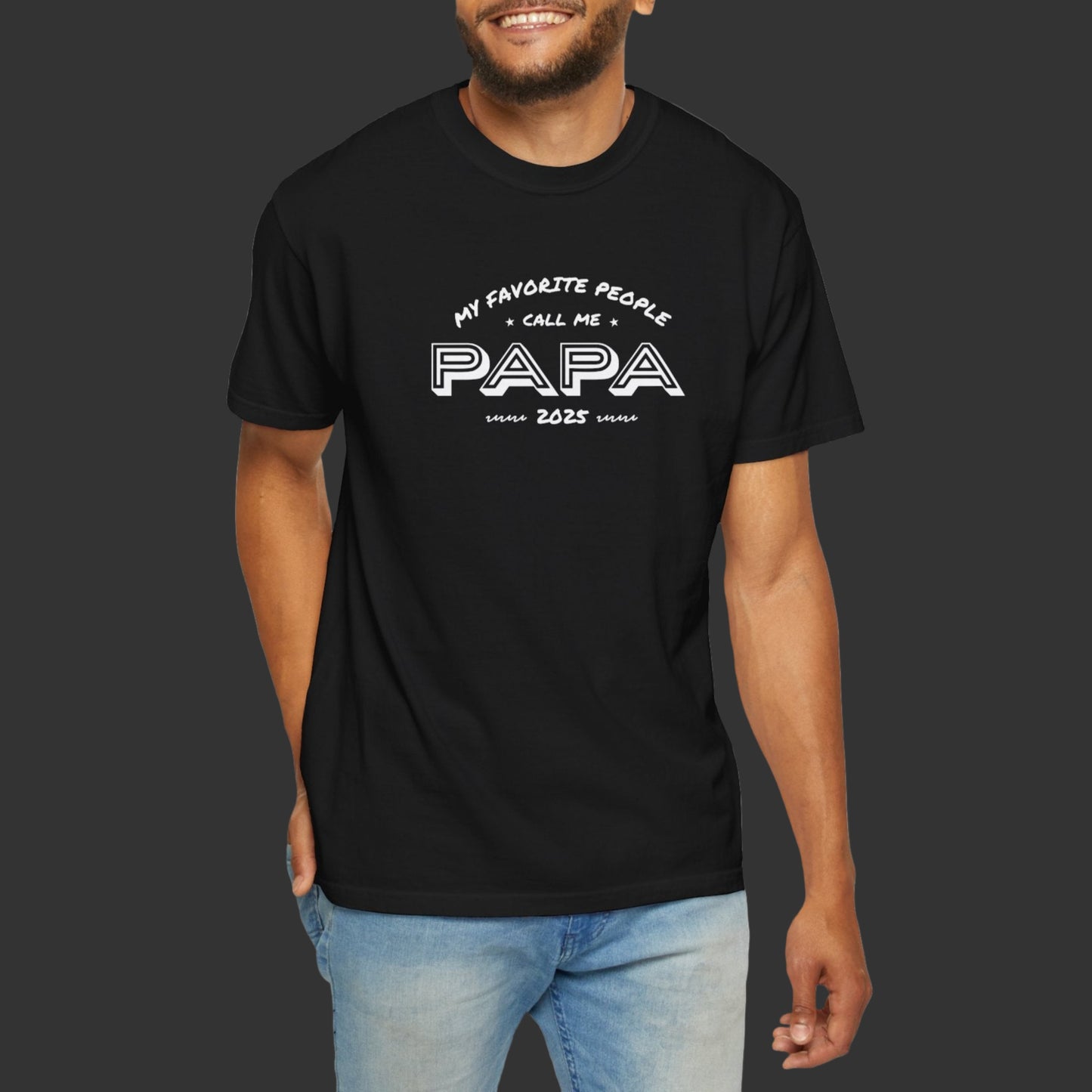 'My Favorite People Call Me Papa' Heavyweight T-Shirt