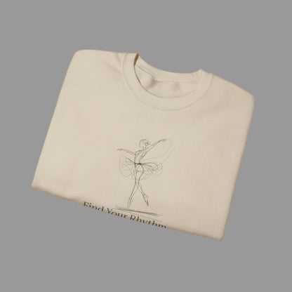 Folded beige t-shirt with a graphic design on a white background