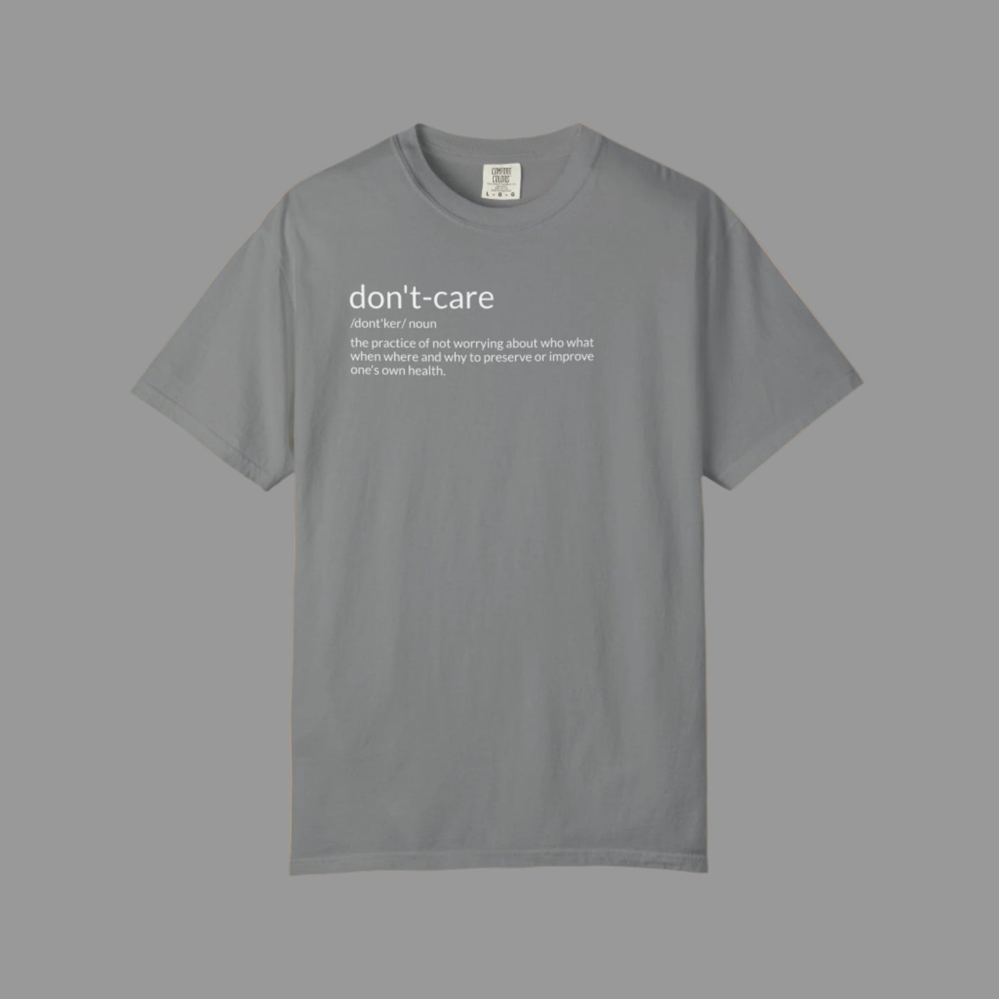 front gray t-shirt on white background