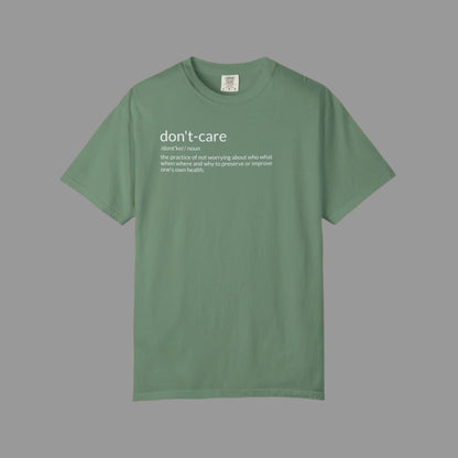 front green t-shirt on white background