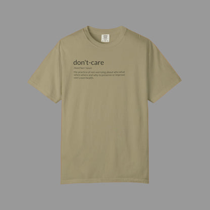 front khaki t-shirt on white background