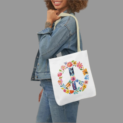 flower lover, symbol, shoulder bag, canvas bag