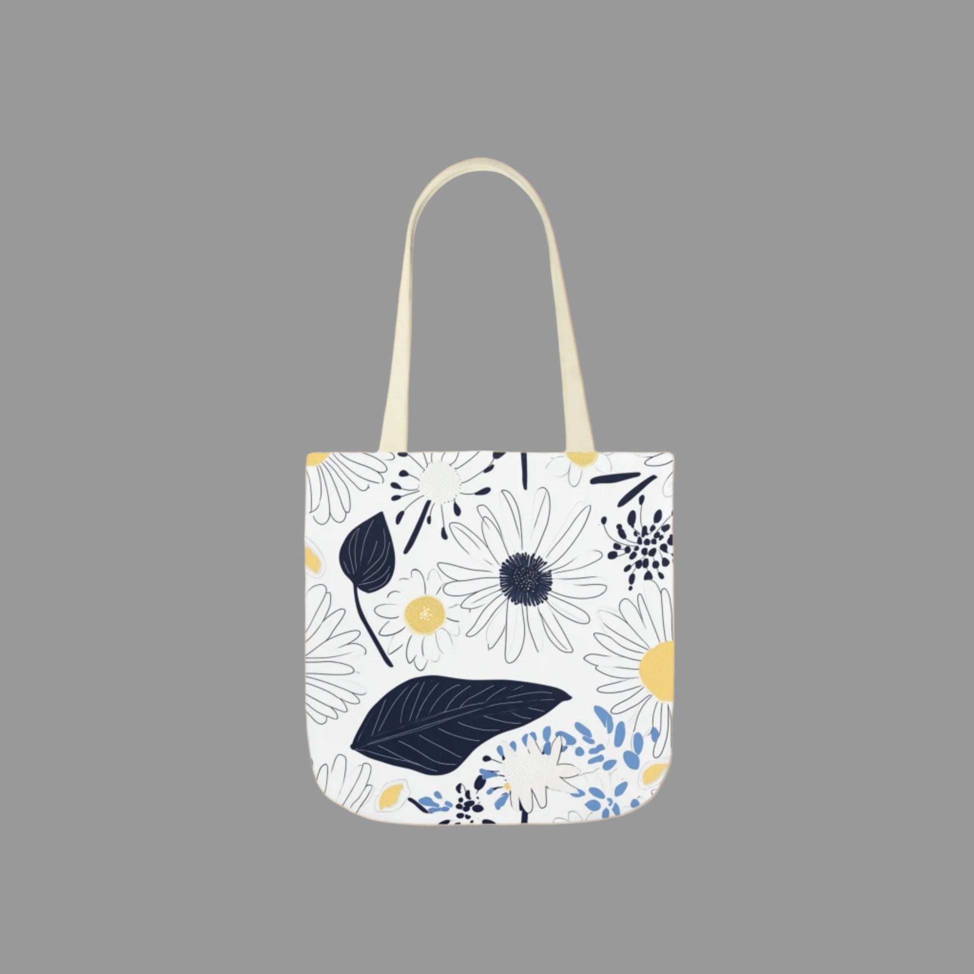 Shoulder  bag, weekend bag, sustainable bag, drawing, floral print, canvas bag