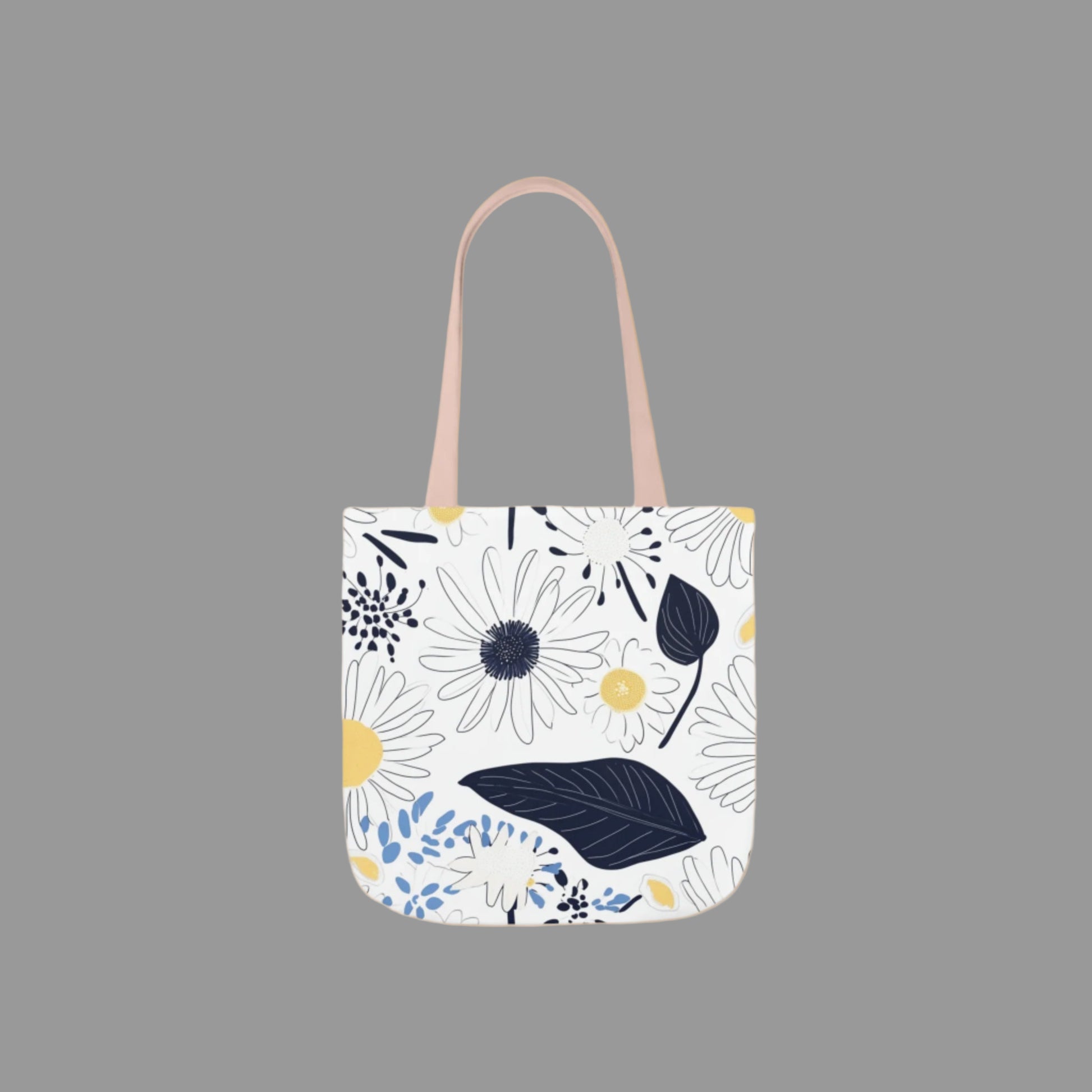 Shoulder  bag, weekend bag, sustainable bag, drawing, floral print, canvas bag