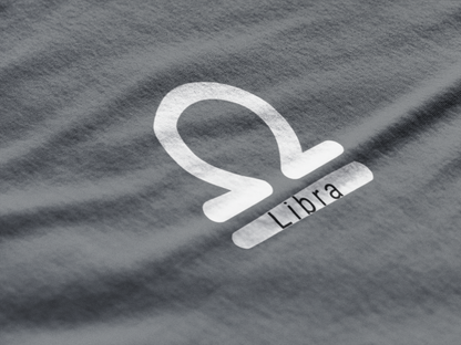 Libra logo on a textured gray background