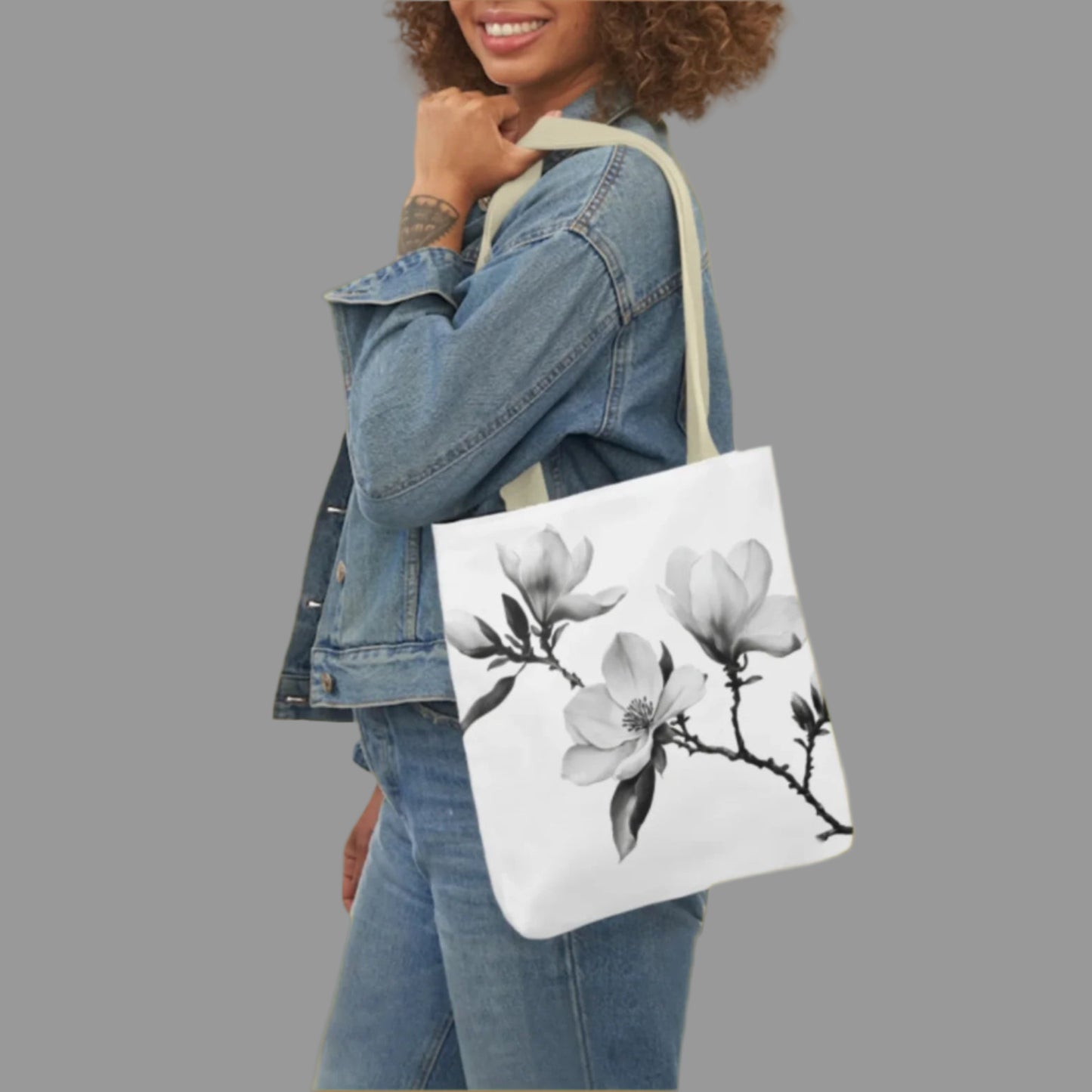 Flower, floral, shoulder bag, weekend bag, graphic bag