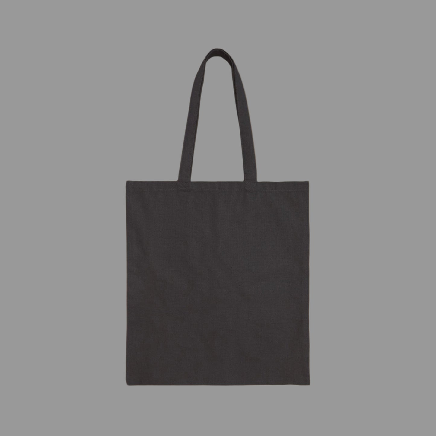 Black tote bag on a white background