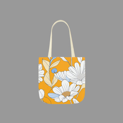 Shoulder  bag, weekend bag, sustainable bag, drawing, floral print, canvas bag, sunflower