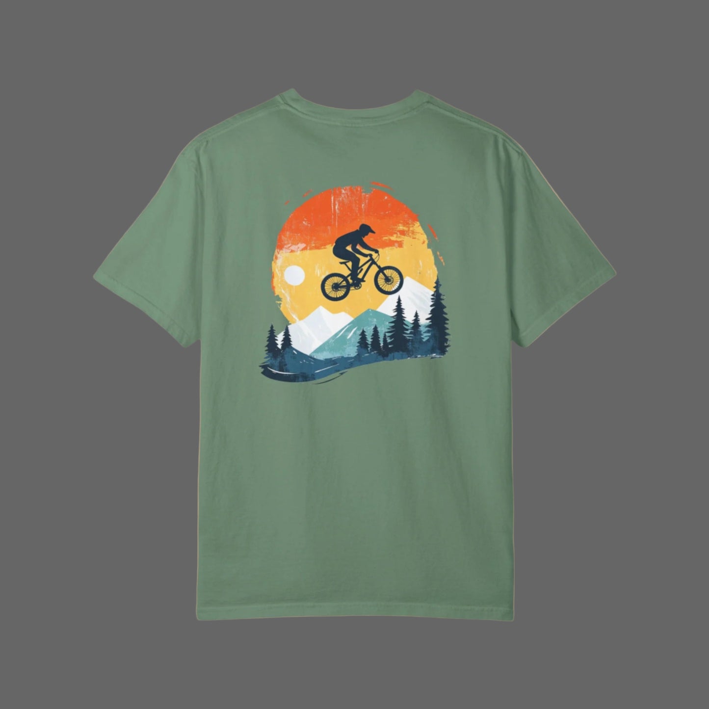 back green t-shirt white background