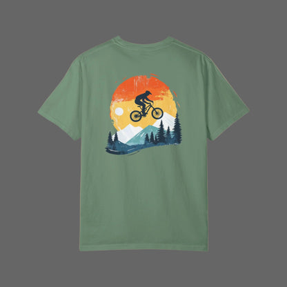 back green t-shirt white background