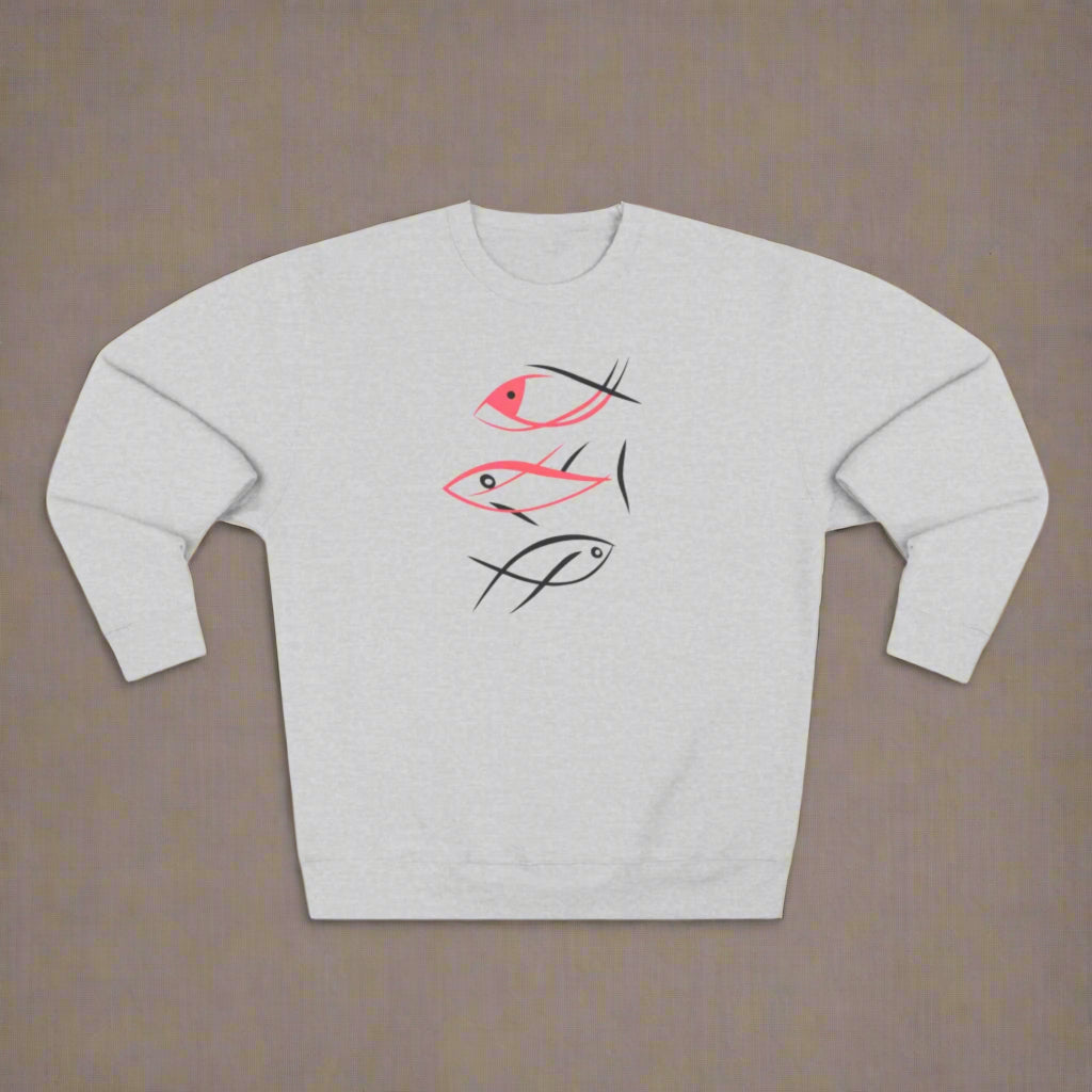 gray sweatshirt on white background