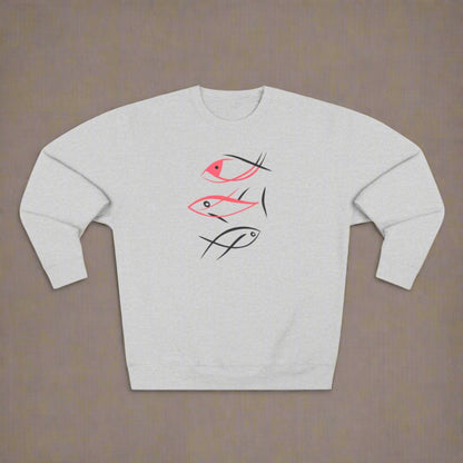 gray sweatshirt on white background