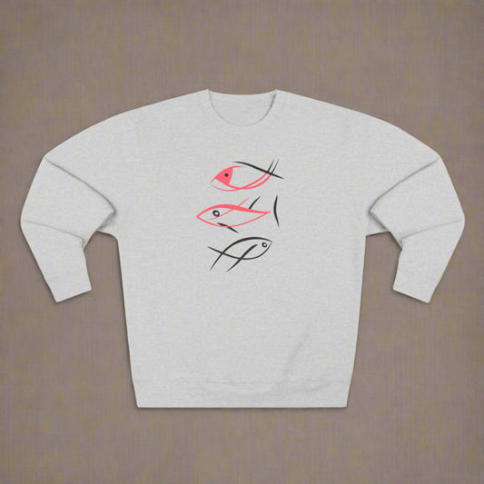 gray sweatshirt on white background