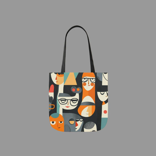 cute characters, face print, shoulder bag, weekend bag, spring time, double side print, all over print tote bag