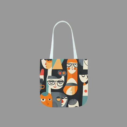 cute characters, face print, shoulder bag, weekend bag, spring time, double side print, all over print tote bag