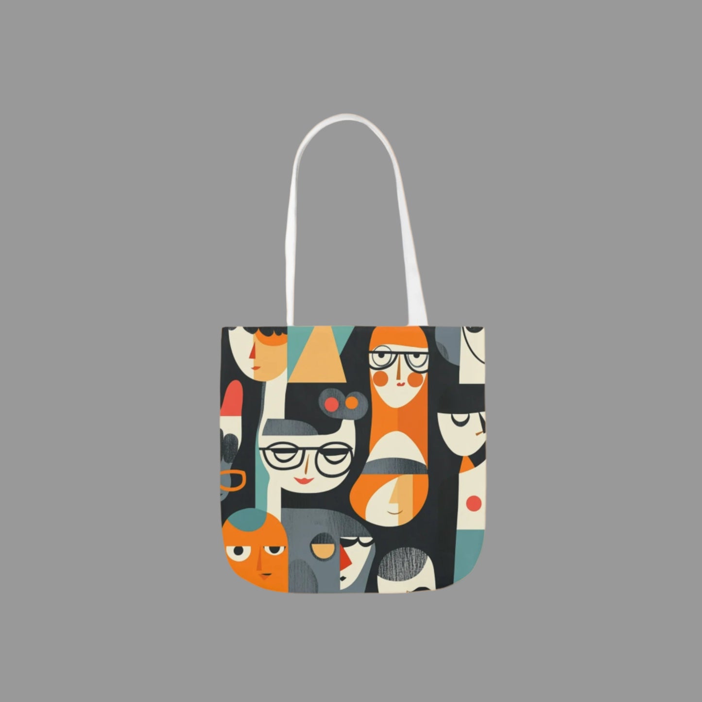 cute characters, face print, shoulder bag, weekend bag, spring time, double side print, all over print tote bag