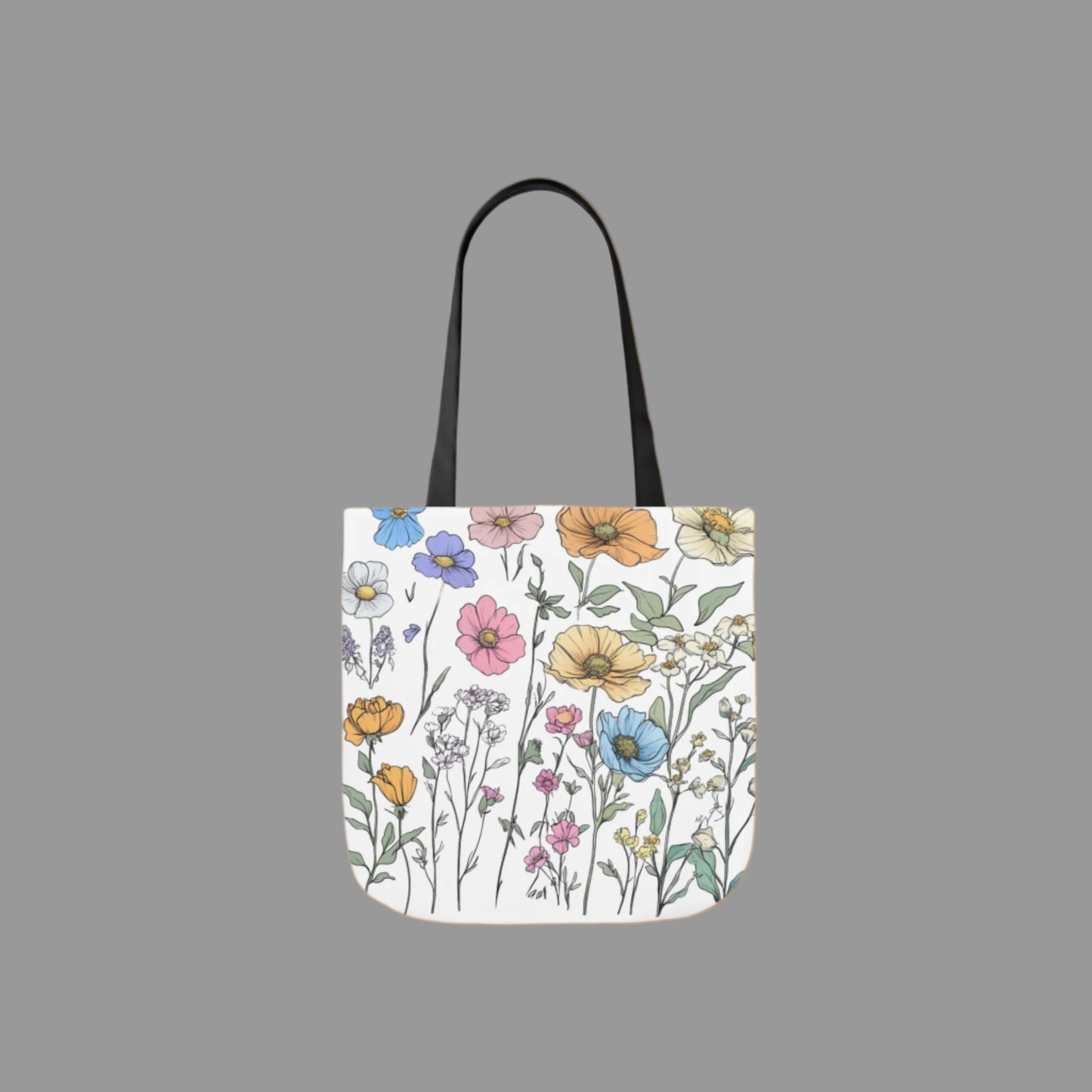 Floral print, shoulder bag, weekend bag, spring time, double side print, all over print tote bag
