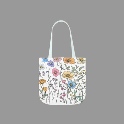 Floral print, shoulder bag, weekend bag, spring time, double side print, all over print tote bag