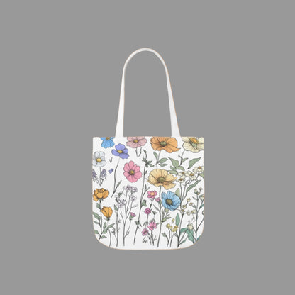 Floral print, shoulder bag, weekend bag, spring time, double side print, all over print tote bag