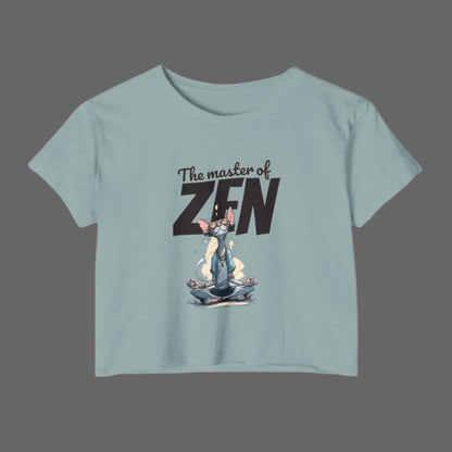 Light blue t-shirt with 'The master of ZEN' graphic design on a white background